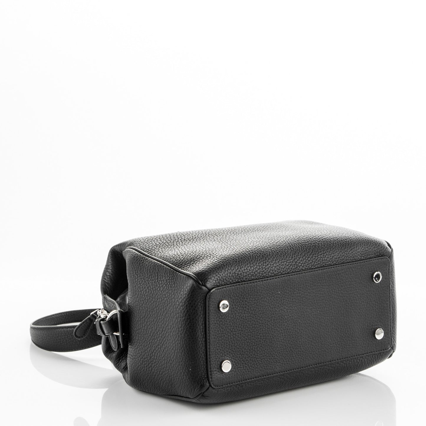 Veau Gros Grain Small Infanta Boston Black