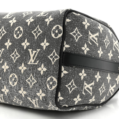Louis Vuitton Denim Monogram Jacquard Speedy Bandouliere 25 7 of 9