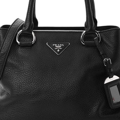 Prada Vitello Daino Tote Black 11 of 14