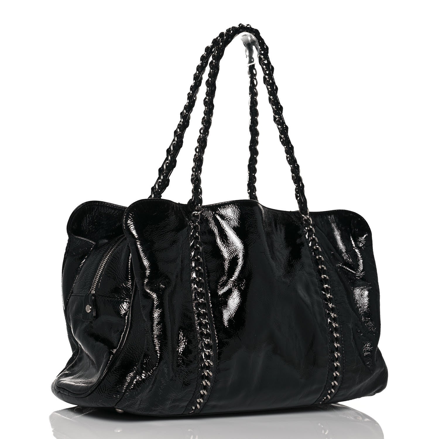 Chanel Patent Calfskin Large Luxe Ligne Tote Black 3 of 16