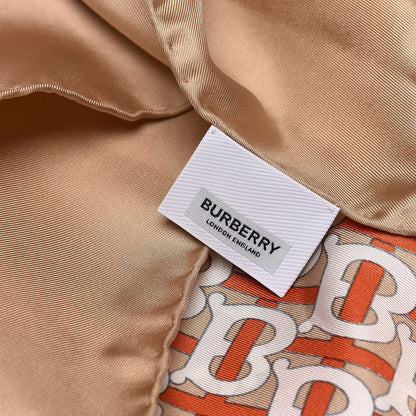 Burberry Silk Monogrammed TB Print Square Scarf Vermillion 4 of 4
