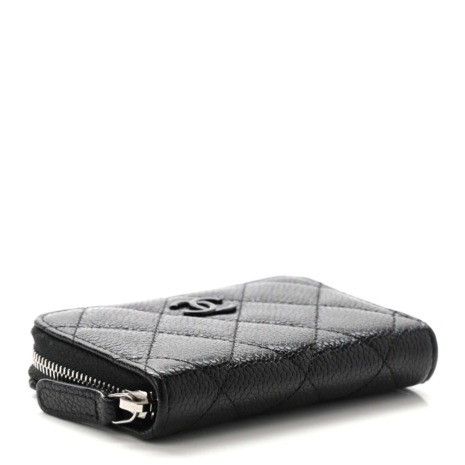 Chanel Caviar Quilted Incognito Zip Coin Purse Black 4 of 8