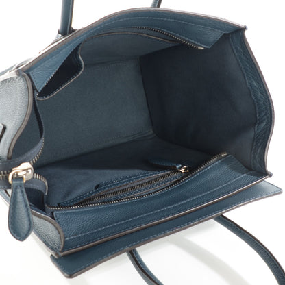 Celine Drummed Calfskin Micro Luggage Orage 8 of 8