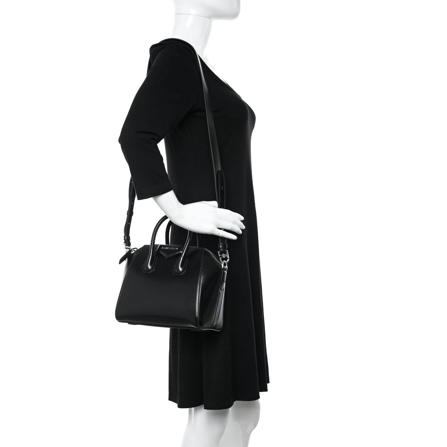 Givenchy Shiny Lord Calfskin Mini Antigona Black 2 of 11