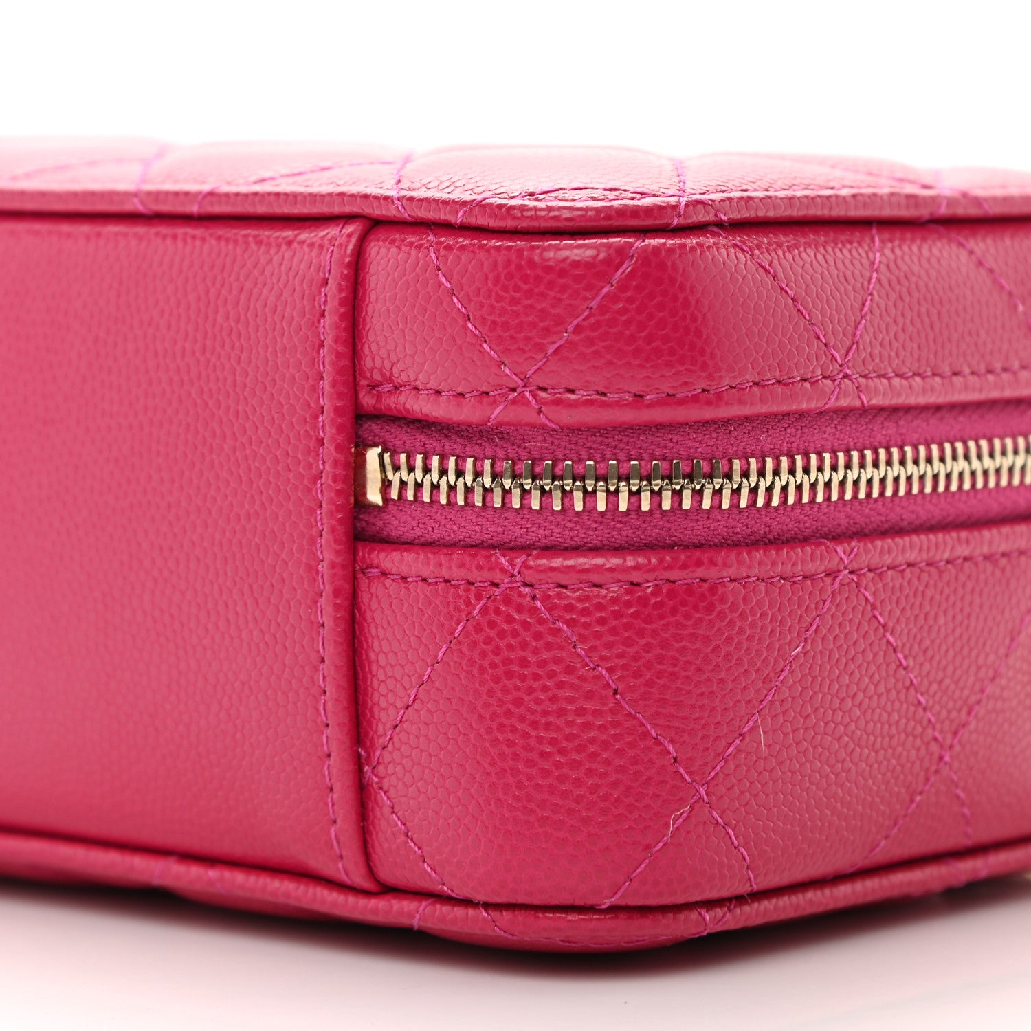 Chanel Caviar Quilted Twist Your Buttons Clutch With Chain Fuchsia 10 of 11