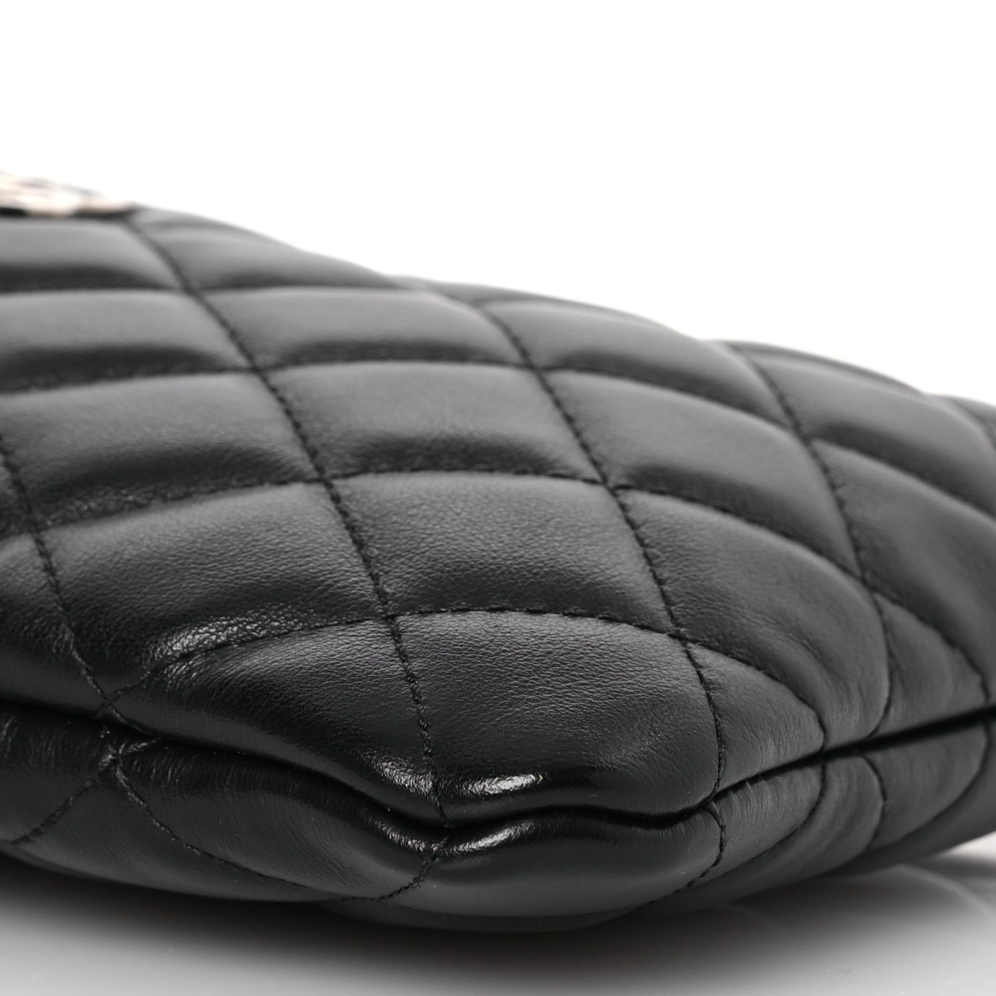 Lambskin Quilted Crossbody Bag Black