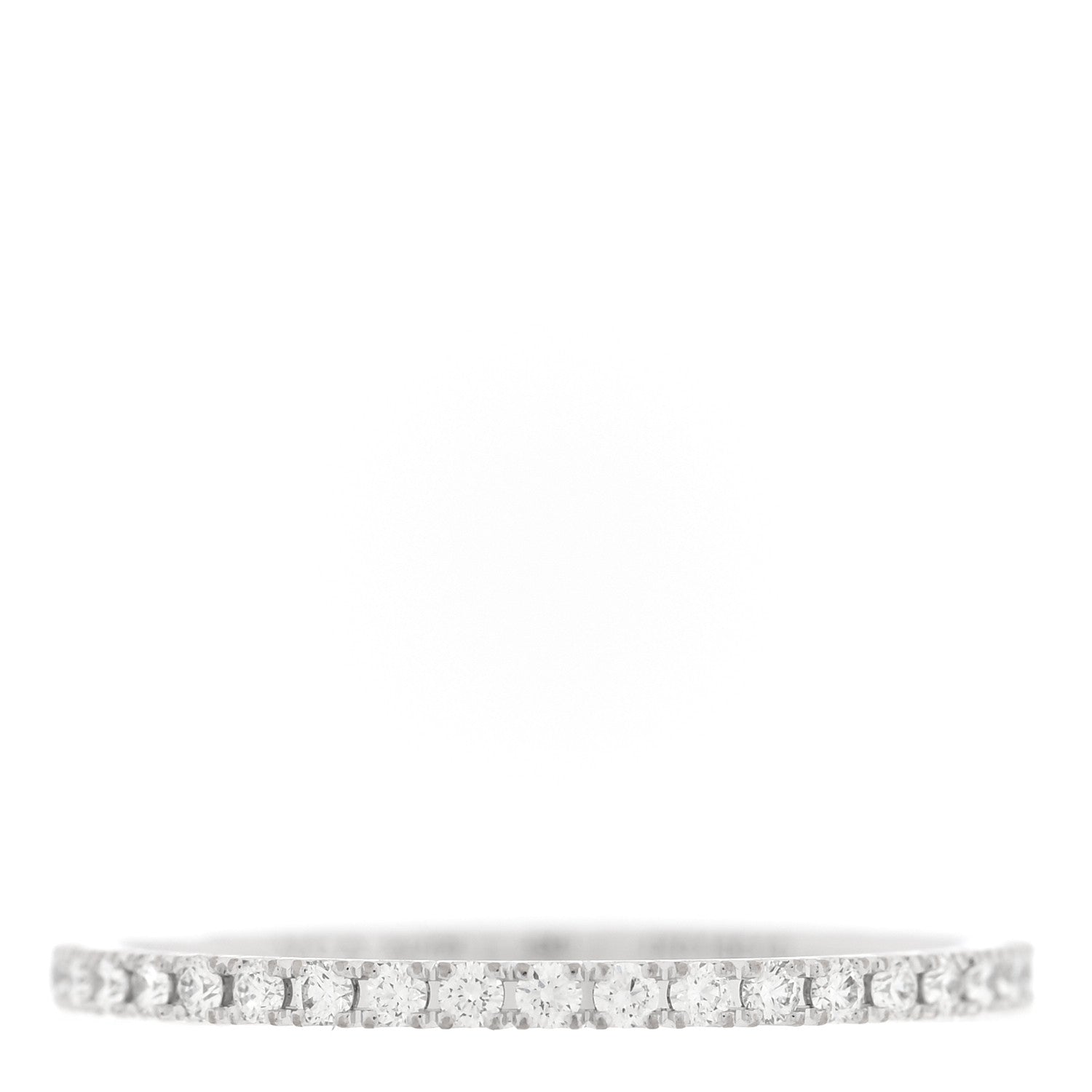 Van Cleef & Arpels 18K White Gold Diamond 1.25mm Felicite Wedding Band Ring 50 5.25 3 of 4