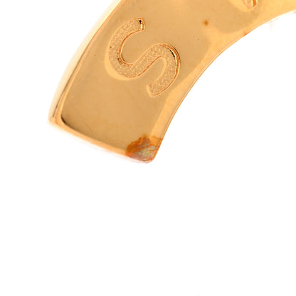 Chanel Metal Large Paris Button Earrings Gold 6 of 8