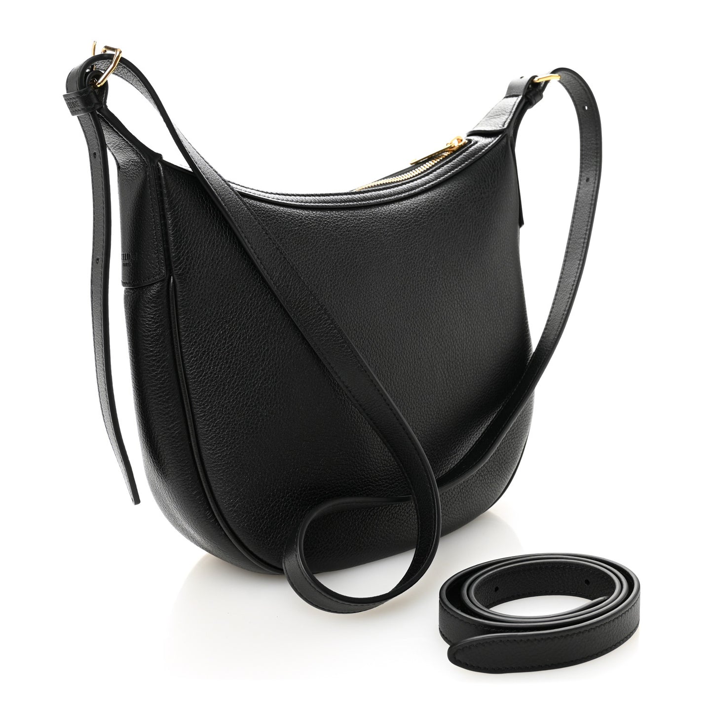 Supple Calfskin Cuir Triomphe Small Heloise Shoulder Bag Black