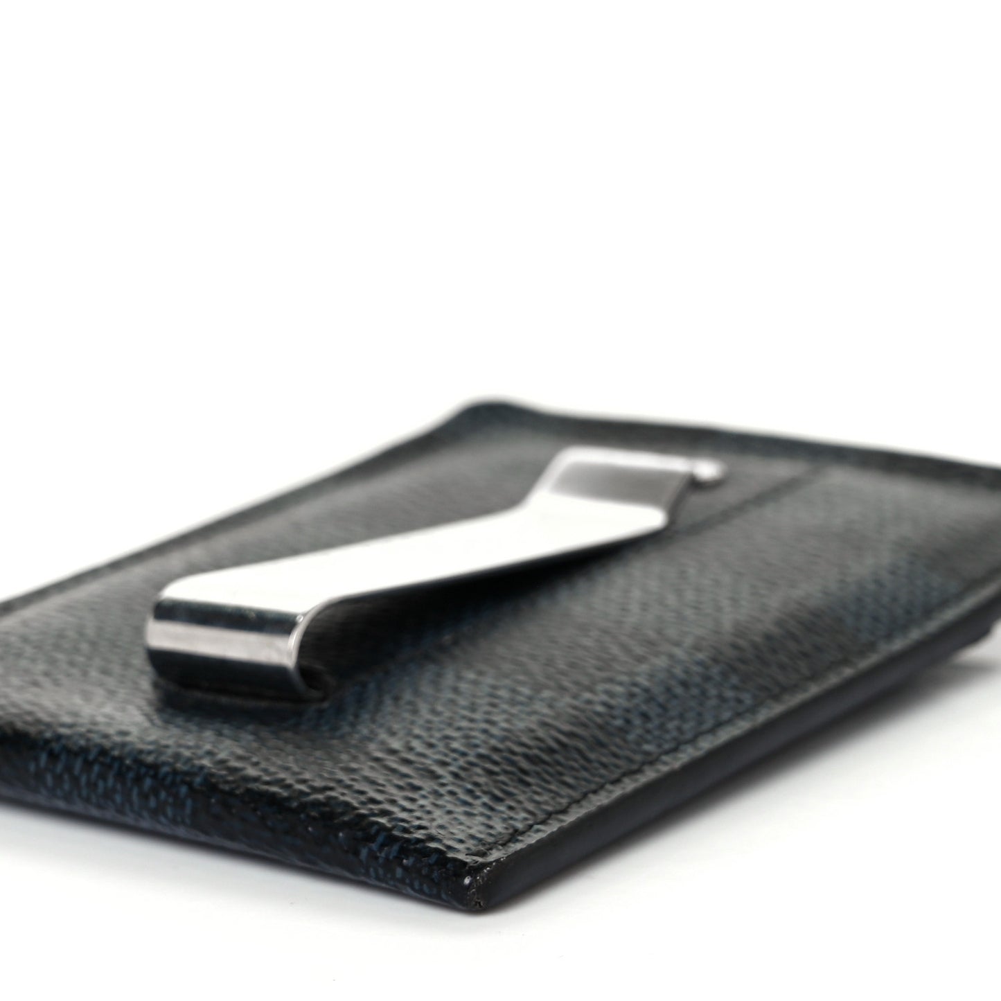 Damier Cobalt Pince Card Holder Bill Clip