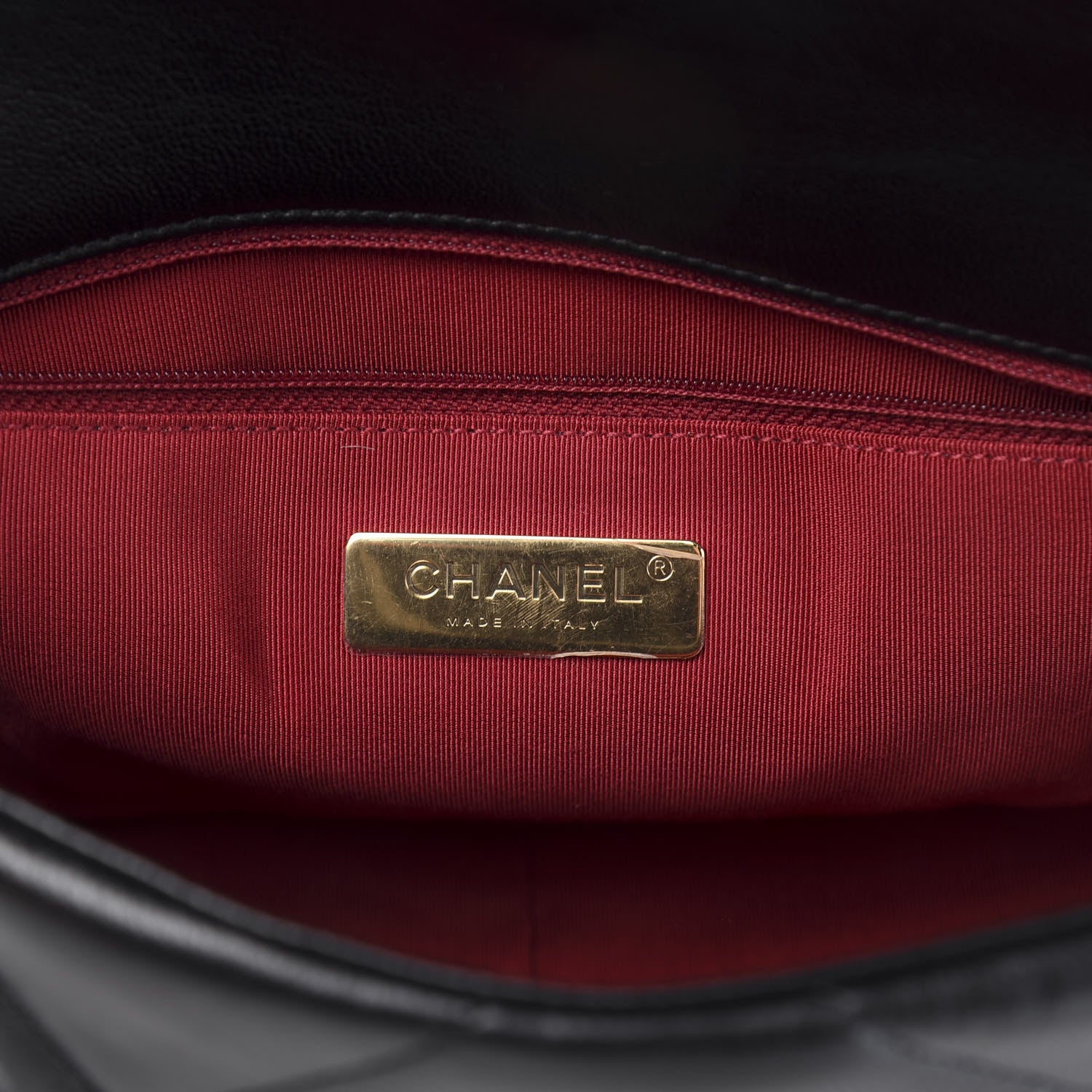 Chanel Goatskin Quilted Medium 19 Flap Black 6 of 12