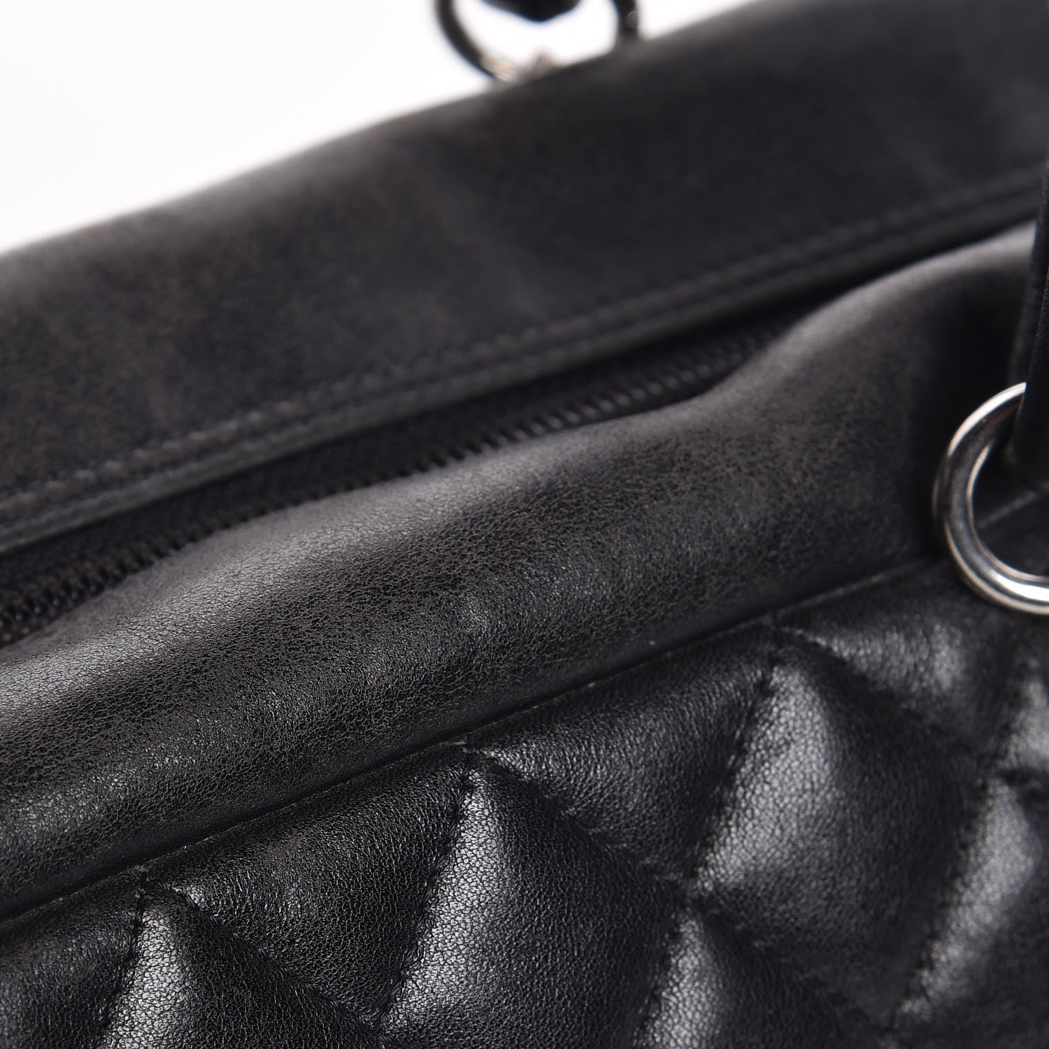 Chanel Calfskin Quilted Large Cambon Bowler Black 19 of 20