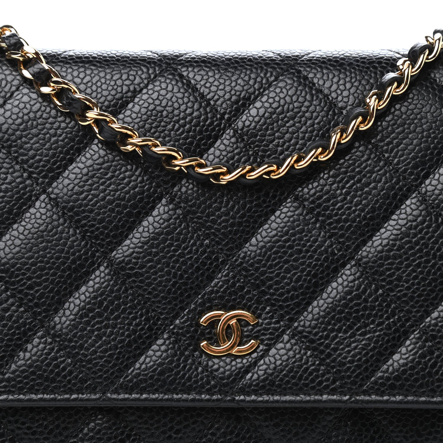 Chanel Caviar Quilted Wallet On Chain WOC Black 10 of 11