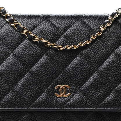 Chanel Caviar Quilted Wallet On Chain WOC Black 10 of 11