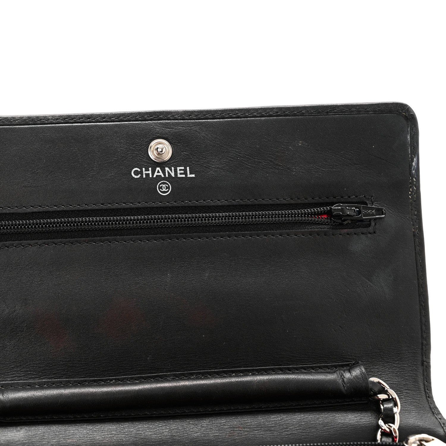 Chanel Calfskin Quilted Cambon Wallet On Chain WOC Black 13 of 13