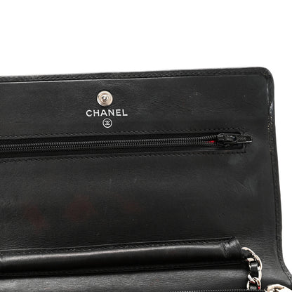 Chanel Calfskin Quilted Cambon Wallet On Chain WOC Black 13 of 13