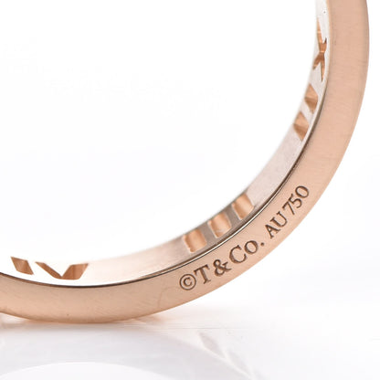Tiffany 18K Rose Gold Diamond Atlas Pierced Ring 6.75 4 of 5