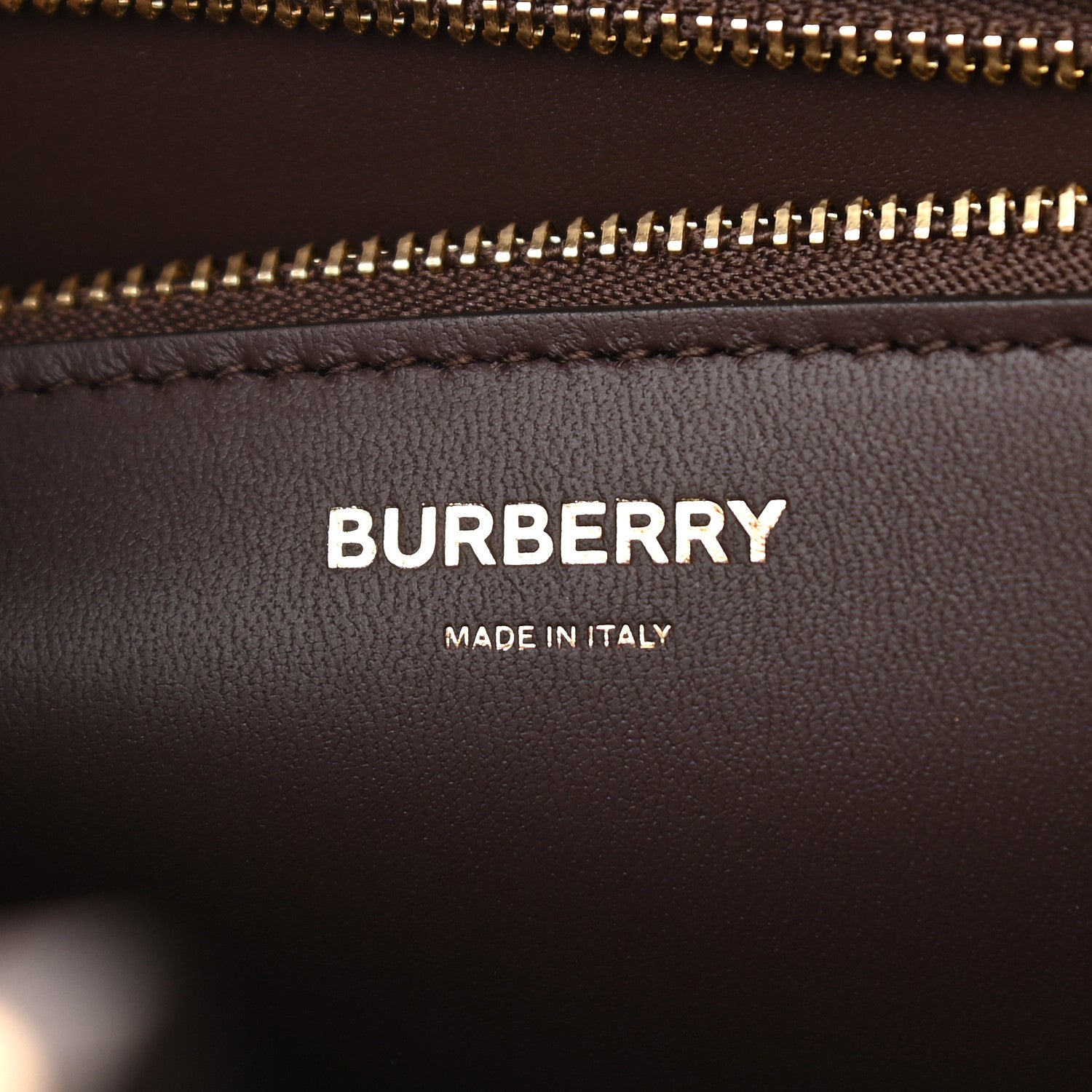 Burberry Calfskin Mini Frances Tote Dark Clay Brown 8 of 9