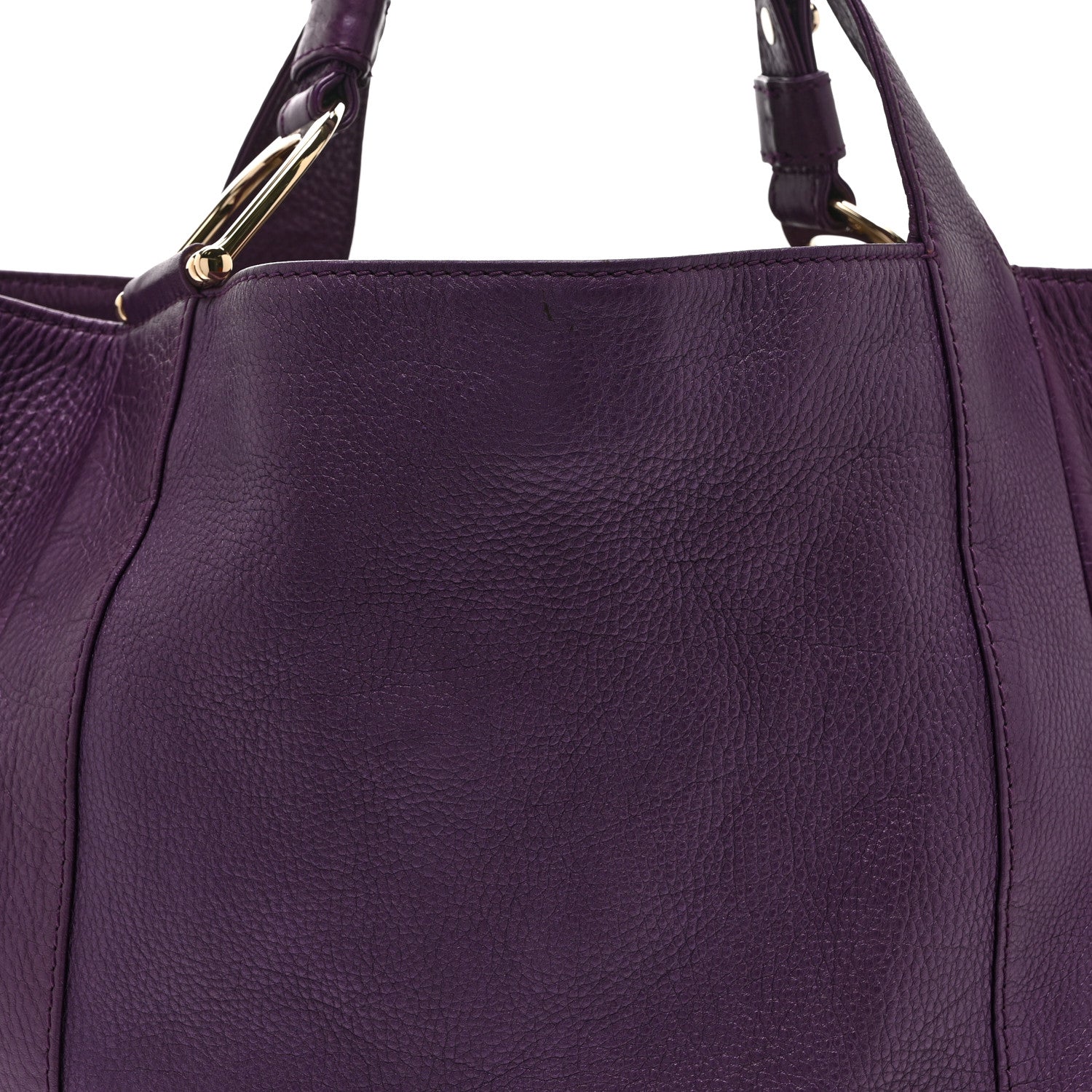 Gucci Pebbled Calfskin Greenwich Tote Purple 9 of 11