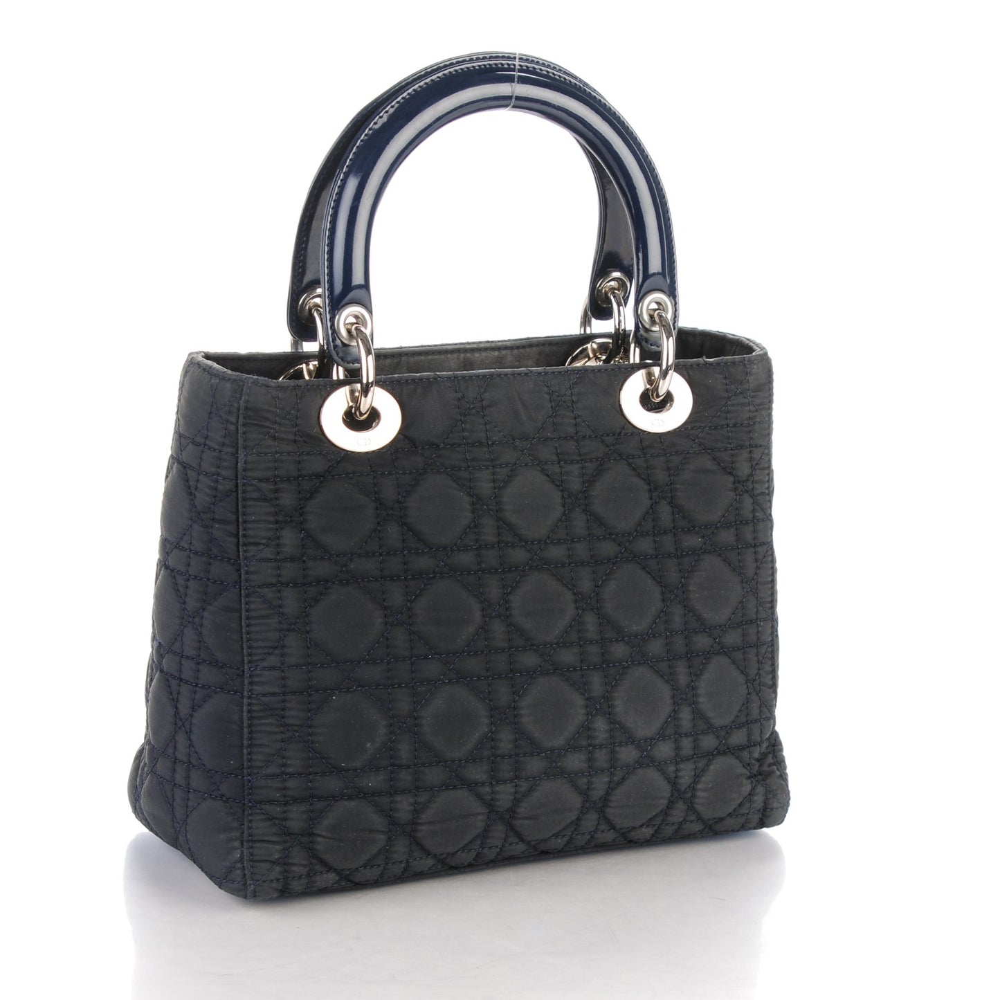 Nylon Cannage Medium Lady Dior Navy