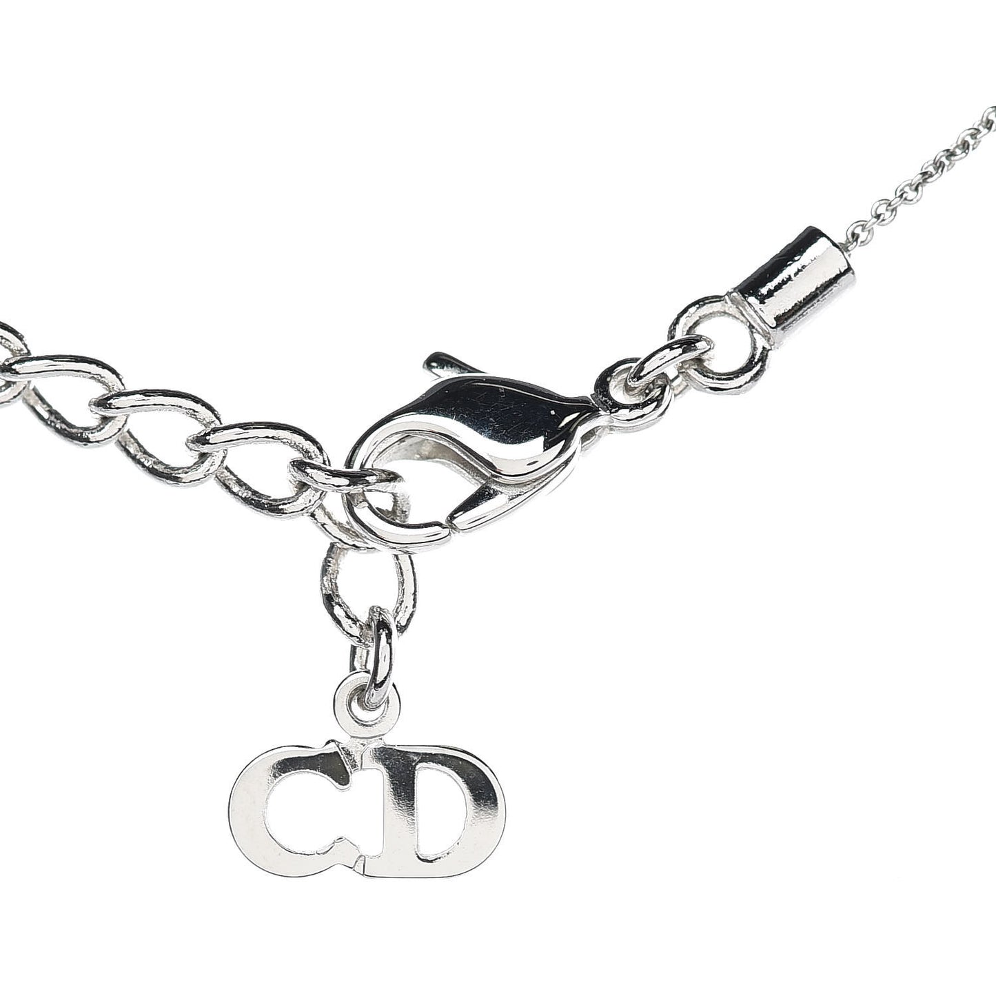 Metal CD Necklace Silver