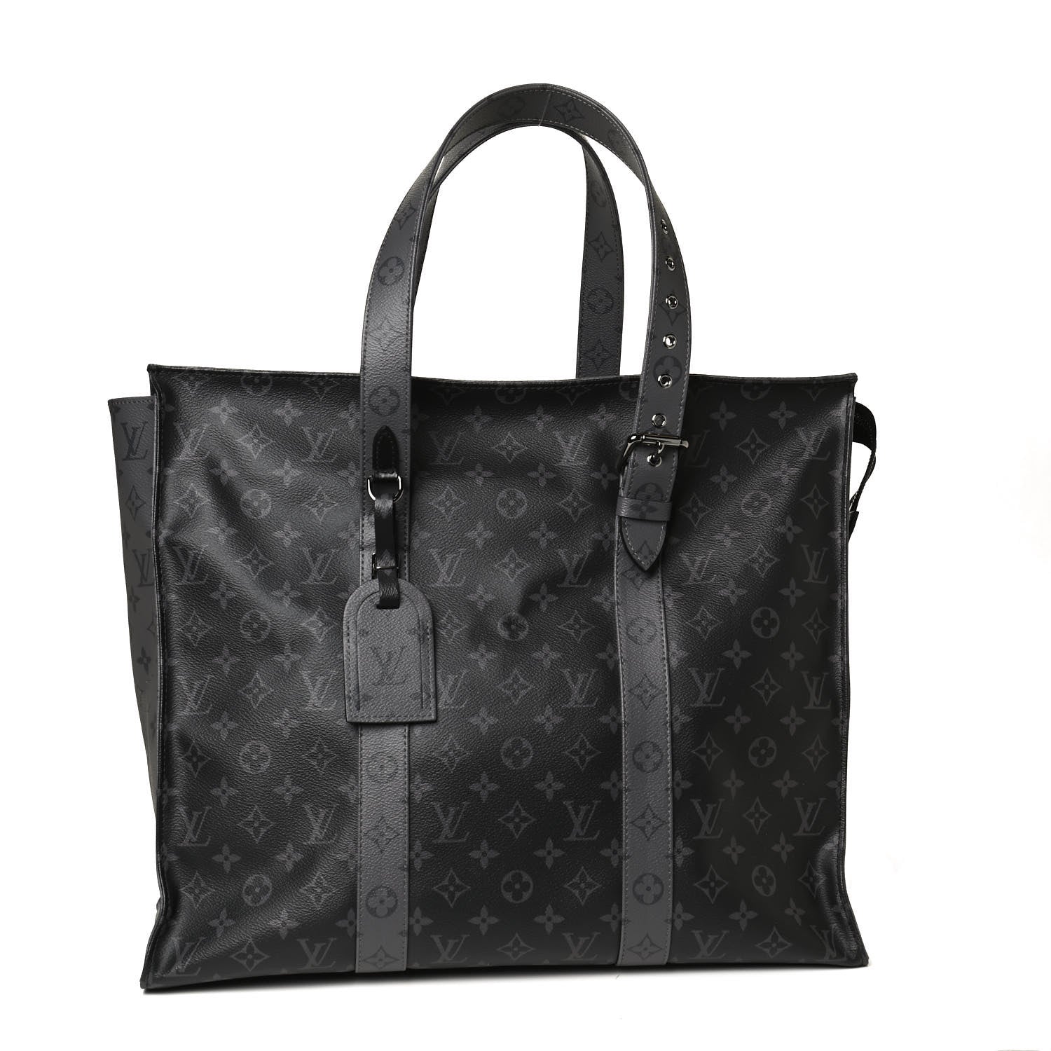 Louis Vuitton Monogram Eclipse Cabas Zippe GM Black 2 of 14