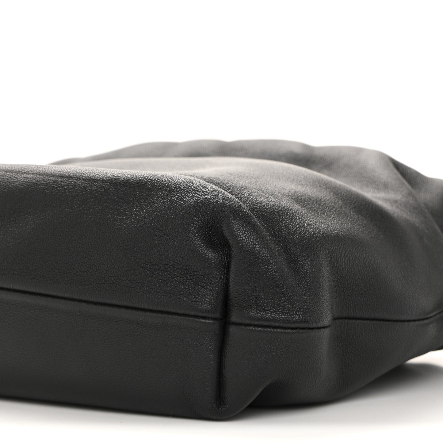 Mellow Nappa Donut Chain Mini Flamenco Knot Clutch Black