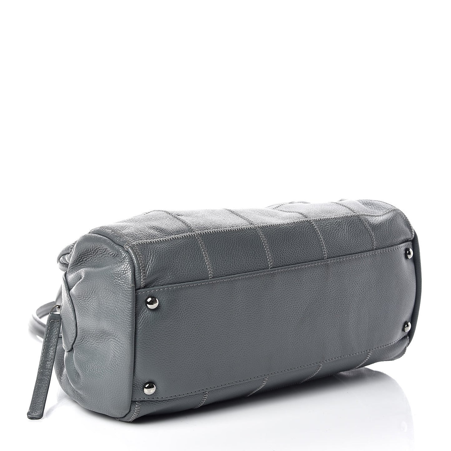 Caviar Square Stitched Medium Tote Grey