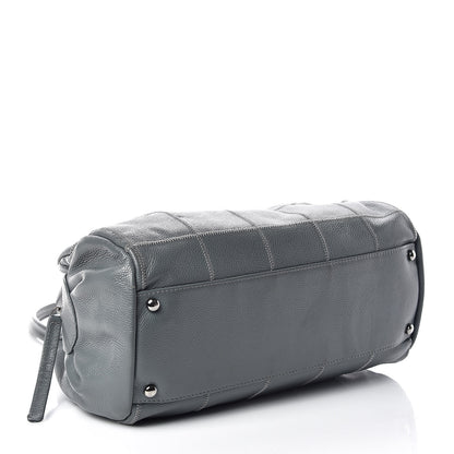 Chanel Caviar Square Stitched Medium Tote Grey 4 of 14