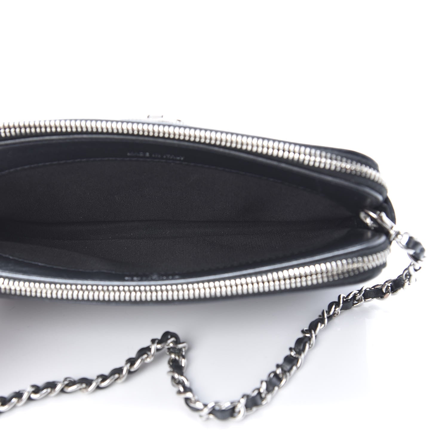 Chanel Caviar Quilted Small Vintage Mademoiselle Clutch With Chain Black 6 of 15