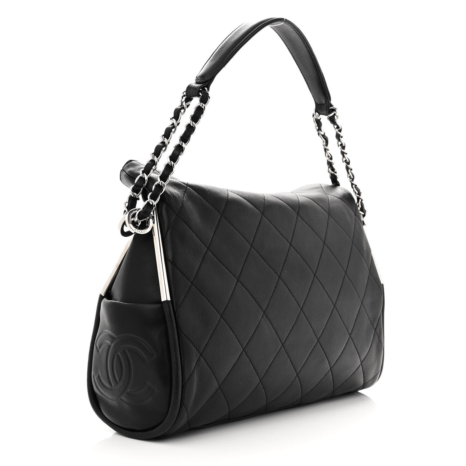 Chanel Lambskin Stitched Medium Ultimate Soft Tote Black 3 of 11