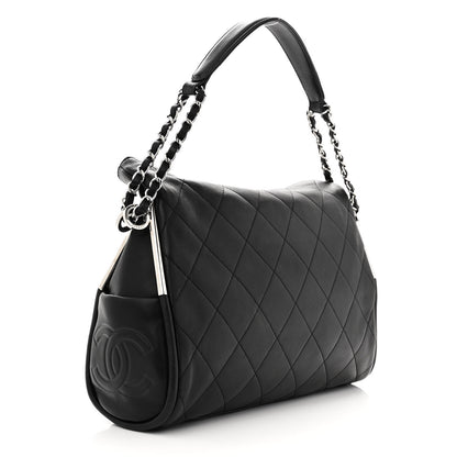 Chanel Lambskin Stitched Medium Ultimate Soft Tote Black 3 of 11