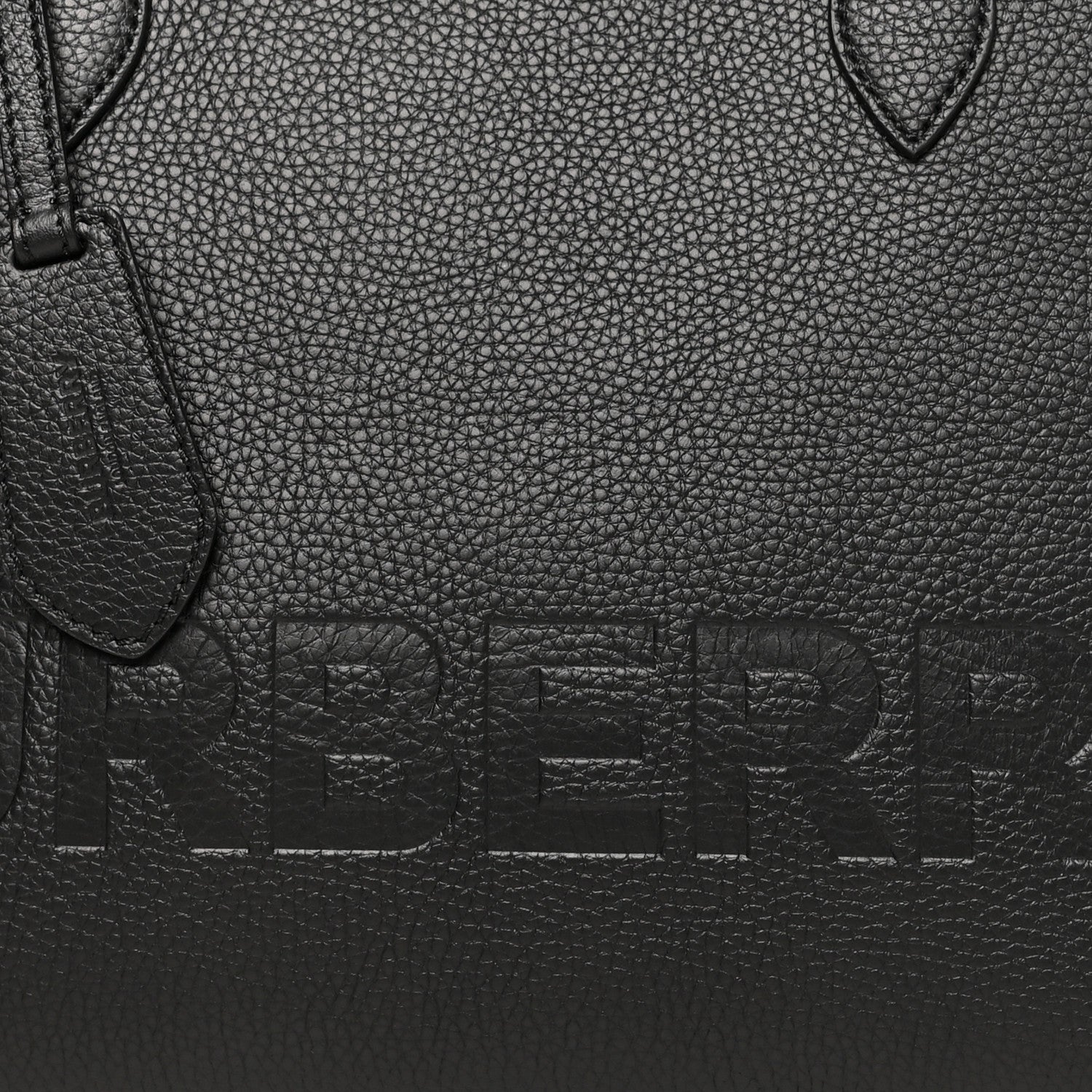 Burberry Calfskin Logo Embossed Medium Ardwell Tote Black 7 of 10