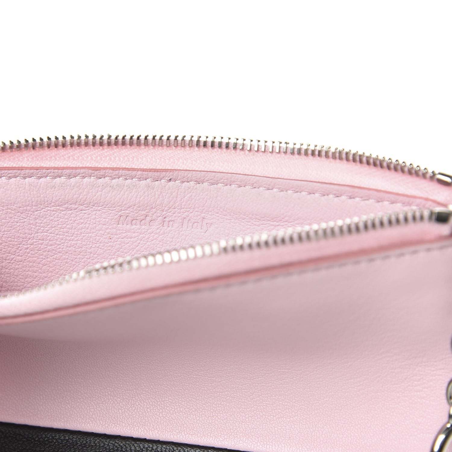Celine Lambskin Bi-Color Solo Coin Card Case Pale Pink Espresso 7 of 8