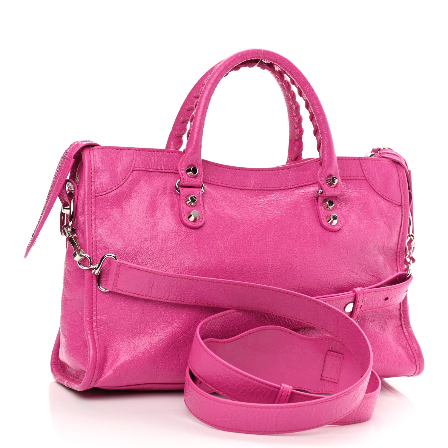 Balenciaga Agneau Classic Silver Hardware S City Fuchsia 2 of 8