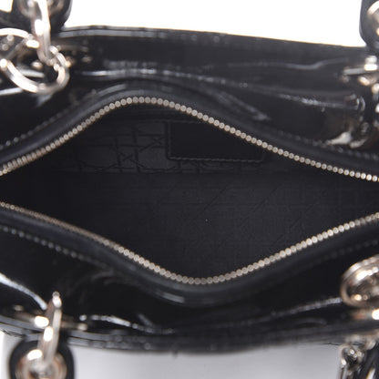Christian Dior Patent Cannage Medium Lady Dior Black 6 of 8