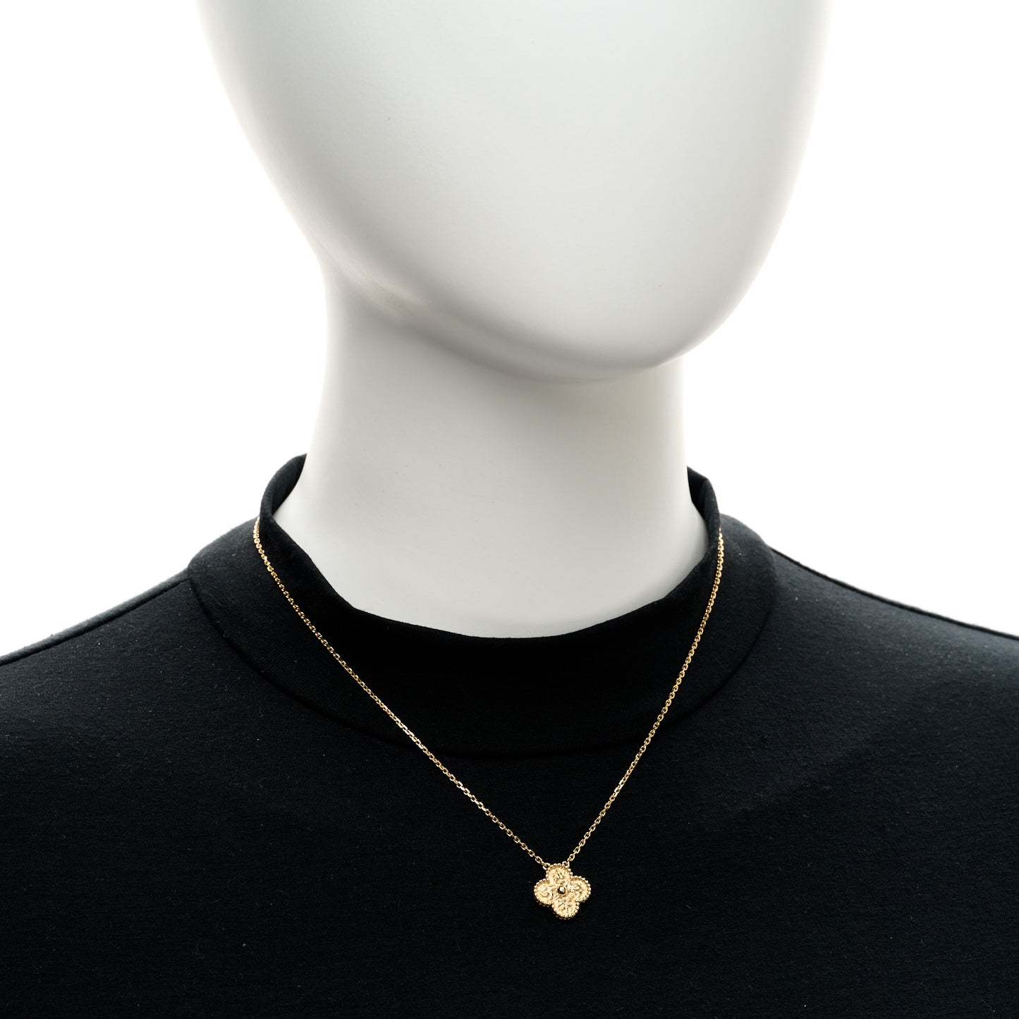 18K Yellow Gold Vintage Alhambra Pendant Necklace