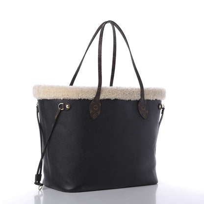 Louis Vuitton Calfskin Monogram Teddy Neverfull MM Black 3 of 9