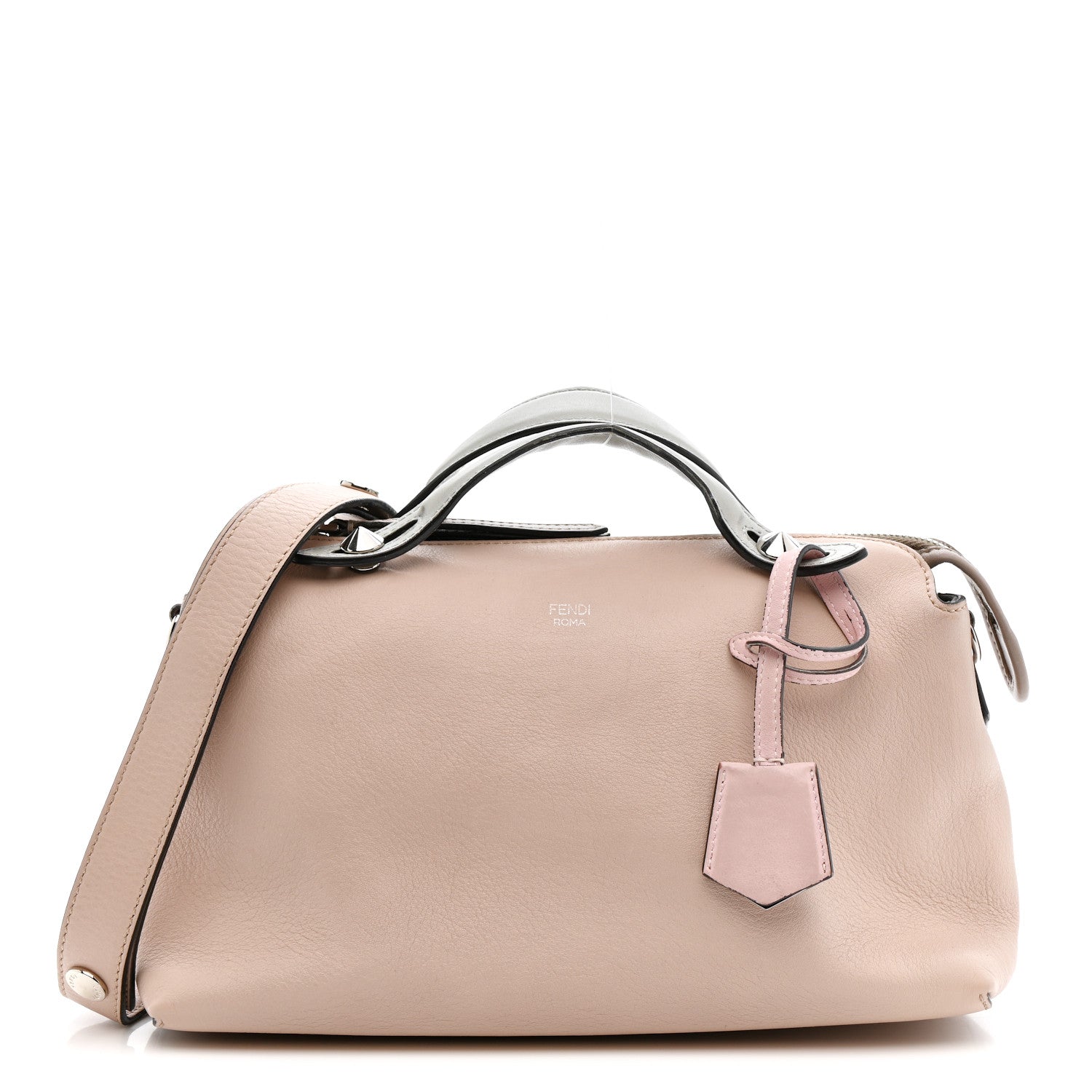 Fendi Vitello Dolce 4 Color Medium By The Way Boston Bag Soap Grigio Perla Multicolor 1 of 17