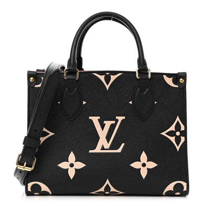Louis Vuitton Empreinte Monogram Giant Onthego PM Black Beige 1 of 9