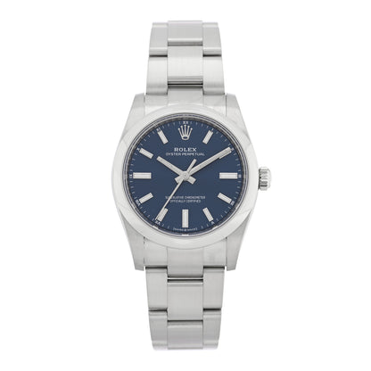Rolex Stainless Steel 34mm Oyster Perpetual Watch Bright Blue 124200 1 of 5