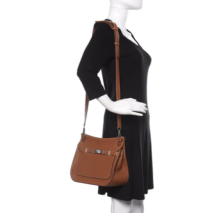 Hermes Taurillon Clemence Jypsiere 28 Gold 2 of 10