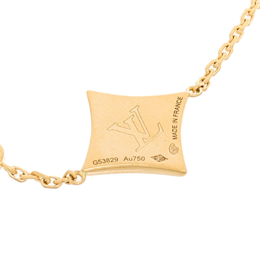 Louis Vuitton 18K Yellow Gold Diamond Black Onyx Color Blossom BB Star Bracelet 3 of 3