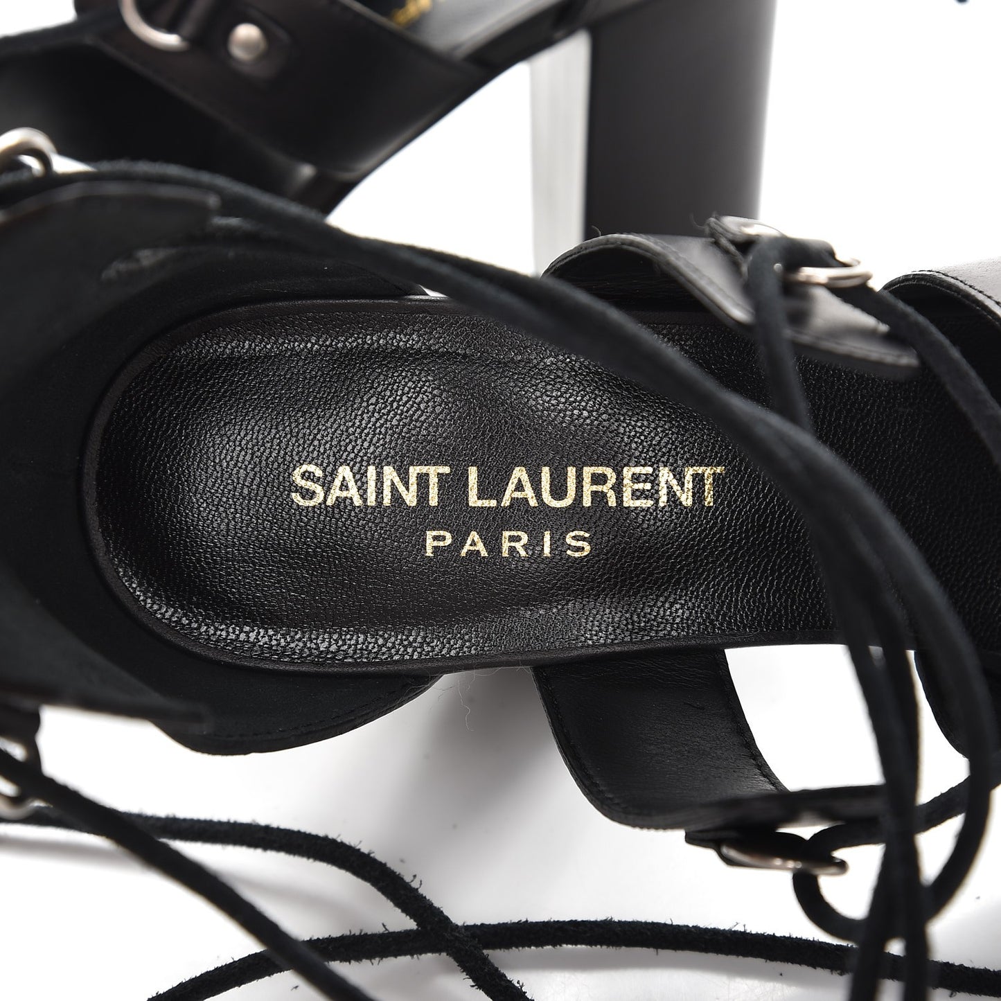 Calfskin Babies 90 Gladiator Sandals 36.5 Black