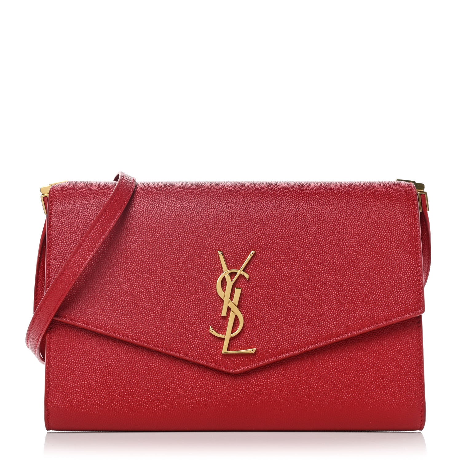 Saint Laurent Grain De Poudre Mini Uptown Crossbody Bag Red 1 of 11