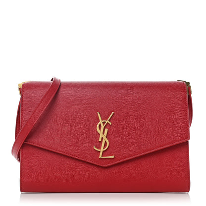 Saint Laurent Grain De Poudre Mini Uptown Crossbody Bag Red 1 of 11