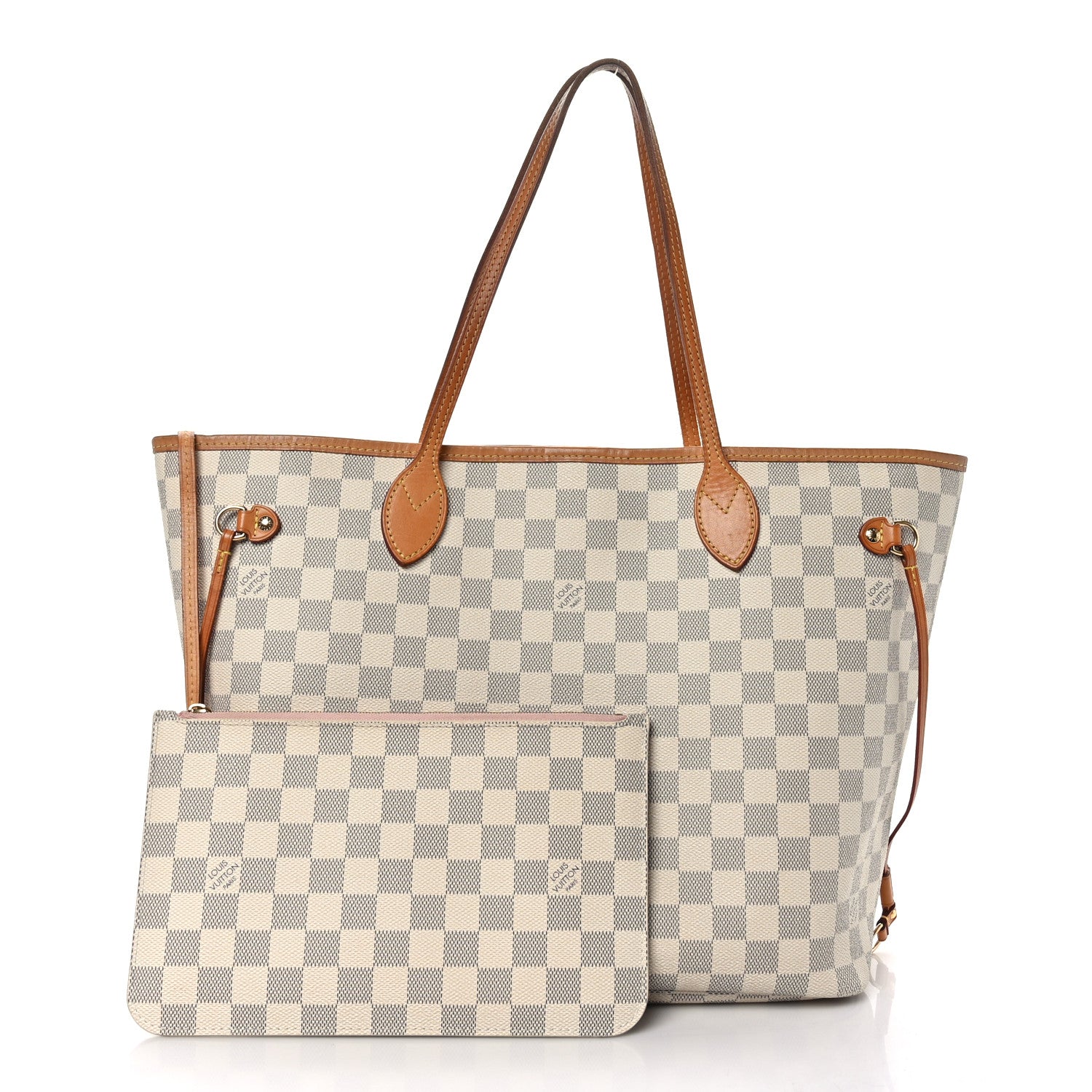 Louis Vuitton Damier Azur Neo Neverfull MM Rose Ballerine 3 of 10
