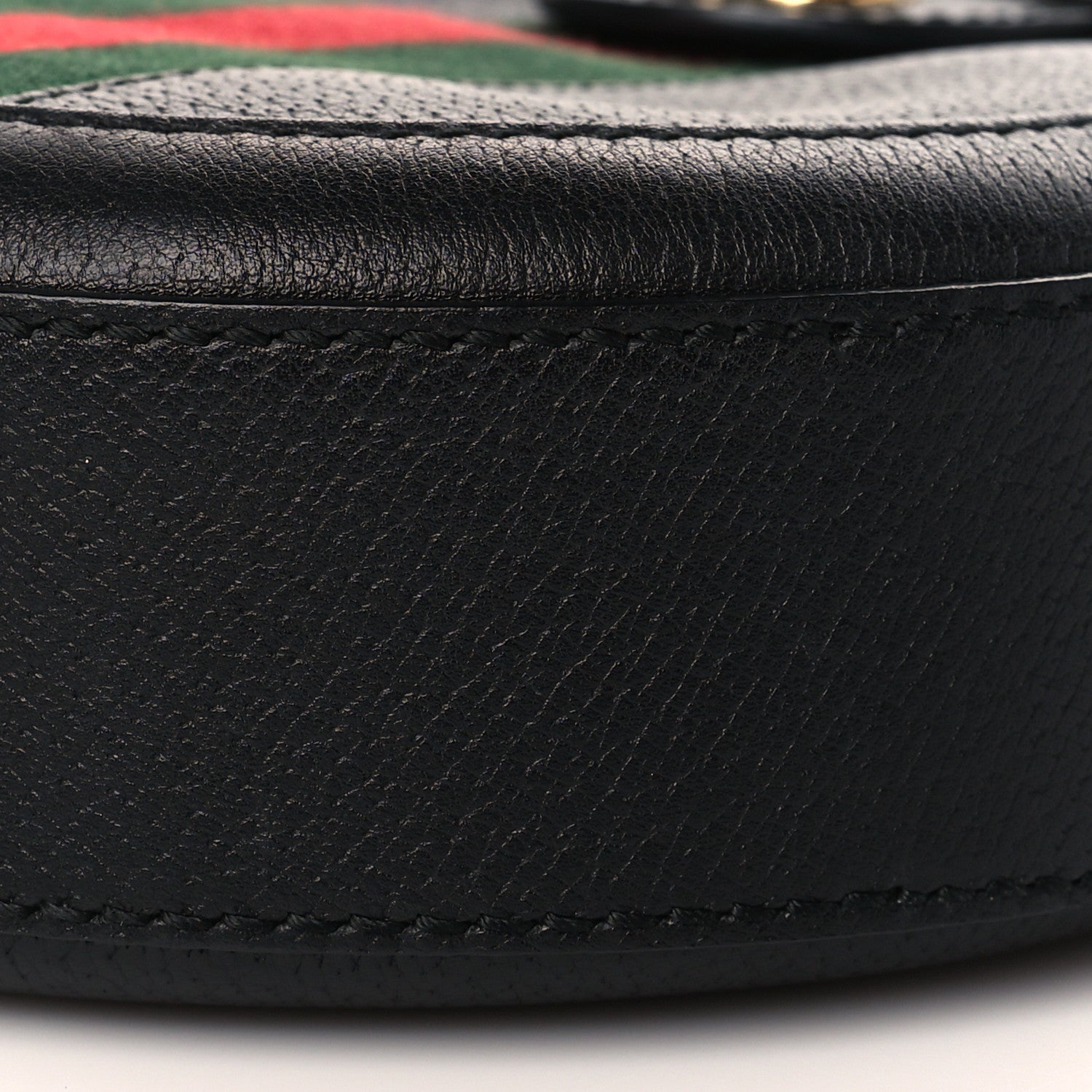 Gucci Grained Calfskin Web Mini Ophidia Round Shoulder Bag Black 10 of 10