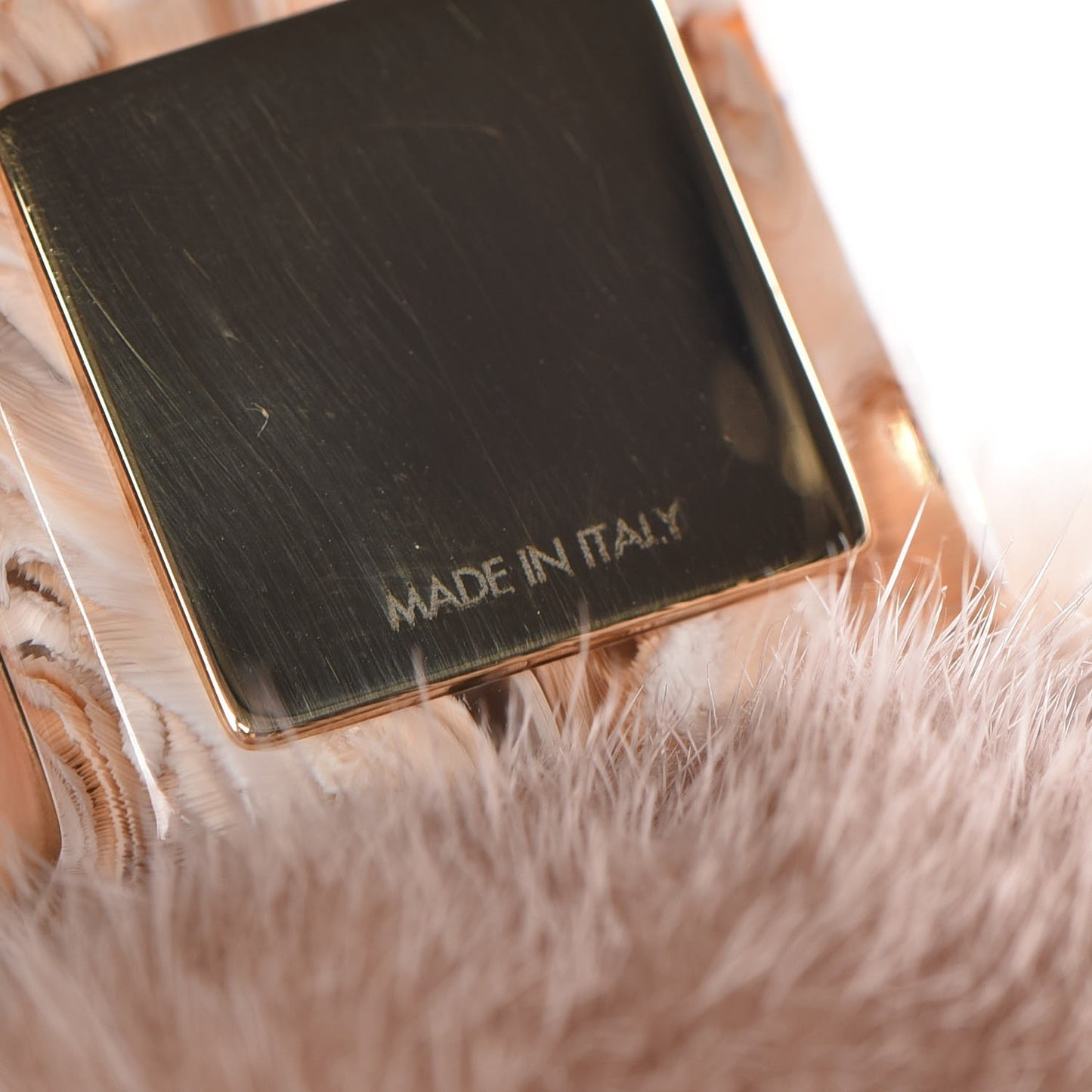 Mink Fur Fluffy Bag Charm Blush