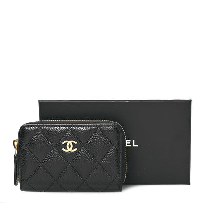 Chanel Caviar Quilted Zip Coin Purse Black 8 of 8